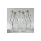 4 x 500ml empty glass carafes incl. PE-stopper to be filled by EGI liqueur bottles glass bottles of vinegar oil (household goods)