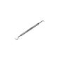 Double instrument 1x bent around + probe for dental cleaning