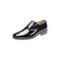 Men's formal or Uniform Oxford shoes Black patent leather (textiles)