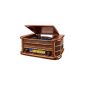 Dual NR4 nostalgia stereo with turntable (FM tuner, FM radio, CD-RW, MP3, USB, tape, Aux-In) brown (Electronics)
