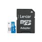 Lexar 16GB microSDHC Memory Card Class 10 UHS-I SD LSDMI16GBBEU300A with Adapter (Accessory)