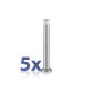 parlat LED Wegeleuchte Pillar of aluminum for outdoor use, white, IP54, about 50cm high, 5 pieces