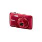 Nikon Coolpix S3500 Digital Camera (20 Megapixel, 7x optical zoom, 6.7 cm (2.7 inch) TFT-LCD, image stabilization) Red (Electronics)