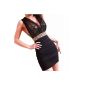 DJT ladies high waist Rueckenfrei sequins Slim Mini Dress (Textiles)