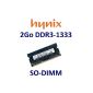 2GB memory - Original HYNIX 1 x 2GB PC3-10600 DDR3-1333 204-pin SO-DIMM (1x HMT325S6BFR8C-H9 - 8 Chip - Single Rank) portable memory DDR3 DDR3 Netbook computer + (Personal Computers)