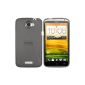 mumbi TPU Silicone Case for HTC ONE X Case transparent gray (Accessories)