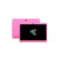 PHROG7 Tablet PC, 7 inch, WiFi, Bluetooth, Android 4.4 KitKat, Dual Core, Dual Camera, Pink