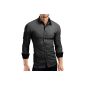 Grin & Bear Slim Fit-iron contrast shirt men's shirt, SH510 (Textiles)