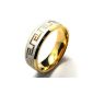 Konov Jewelry Ring Man - Modern - Stainless Steel - Rings - Fantasy - Men and Women - Color Gold Silver - With Gift Bag - F18657 - Size 60 (Jewelry)