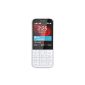 Nokia A00019210 225 Dual SIM Mobile Phone (GSM dual-band, 7.1 cm (2.8 inch) display, 2 megapixel camera, Bluetooth 3.0, 3.5mm jack, microUSB 2.0) White (Electronics)