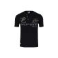 Mens Designer Deep V-Neck Slim Fit T-shirt with print, embroideries buttons + ML XL XXL (Textiles)