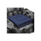 Homescapes Extra high seat cushion orthopedic with handle booster seat standing up approx 50 x 50 x 10 cm, covered with cotton velvet, 100% polyester filling, uni navy blue