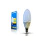 TIWIN® E14 LED candle lamp spotlight Cool White 5W / A + / replaced 32W / 400 lumen / waterproof / 6000K / 280 degrees / SMDs