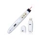 August LP103R Red Laser Pointer Presentation Device for Wireless Multimedia / Wireless Presenter - Remote PowerPoint presentation with Up / Down Range 25m - 1 AAA battery included (Electronics)