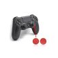 iProtect 2 silicone caps for the DualShock Wireless Controller Sony PlayStation 4 in Red (Electronics)