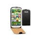 OneFlow Premium Flip Case / Cover / Case - for Samsung Galaxy S3 (GT-i9300 / GT-i9305 LTE) - Black (Electronics)