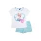 Frozen pajama The Ice Queen 2015 collection 98 104 110 116 122 128 pajamas girls short Shortie Shorty Elsa Top New White Light Blue (Textiles)