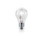 925701044204 Philips Halogen Bulb Eco-Standard - E27 - 105 Watts consumed - Equivalent incandescent: 140W (Kitchen)