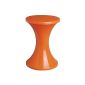 Tam Tam stool POP orange color Orange Material Plastic
