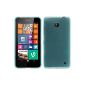 Silicone Case for Nokia Lumia 630 - transparent turquoise - Cover Cubierta PhoneNatic ​​+ protection film (Electronics)