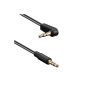Wicked Chili Stereo audio connecting cable 90 degrees - 1.5 meters AUX cable / 3.5mm jack / black / gold plated (Electronics)