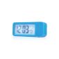DBPOWER® Creative Intelligence Alarm Clock Lichtwecker days lazy snooze mute touch-sensitive alarm (LCD screen, with temperature display, calendar, 24-hour / 12 hour Conversion) Rechargeable Lithium Battery, Blue (Kitchen)