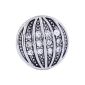 Morella Ladies Click-button pushbutton with white zirconia (jewelry)