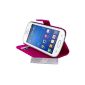 Case Cover and Stand Wallet Deluxe Fuchsia Samsung Galaxy Grand Plus + PEN and 3 FREE MOVIE !!  (Electronic devices)