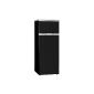 Severin KS 9763 double door fridge / freezer, black / EEK A +: 208 kWh / year / cooling: 166 liters / freezing: (Misc.) 46 liter