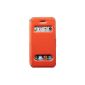 iPhone 5 S View Cover Protection Veritable Leather Case Cover Case for iPhone 5s Orange Flip cover leather case cover incidental protection (Leather Veritable + S window View window, Orange PREMIUM) (Clothing)