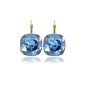 Earrings with SWAROVSKI ELEMENTS - Color Denim Blue Gold (jewelery)