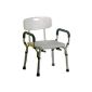 PREMIUM shower chair / shower stool with soft foam armrests and backrest Badstuhl 5 height positions & FREE Urea cream 100 ml (household goods)