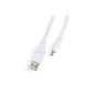 Wicked Chili microUSB Data Cable white 120cm for ebook reader, tablet, smartphone and mobile phone (PC, Mac, USB) (Electronics)