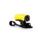 ONEconcept StealthCam 2G HD Sports Camera Action Camera Action Cam for bicycle, motorcycle and marine (1080p, Micro SD card up to 32GB, 15MP, incl. helmet and handlebar holder) yellow (Electronics)