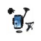 IMOOVE - Car Holder Suction Extra Forte with 360 ° rotation on Rod Hose Mounting on Windshield on Air Vent or Dashboard for Samsung i9300 Galaxy Ace S3 / S2 i9100 / Galaxy Mini 2 / Ativ Galaxy S / Galaxy S Advance / Galaxy Note 2 & Note CHARGER + AUTO (Electronics)