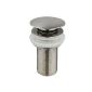 Solid stainless steel pop up waste push open drain valve push open for vanity / sink / sink / basin in the kitchen without overflow.  Touch on and by