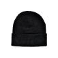 Black warm winter knit hat (Textiles)