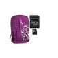 KIT Bundle Star * MANGA III camera bag Chic in * Purple / Lilac * + Kingston MicroSDHC LATEST with adapter generation SDHC 16GB CLASS 10 !!  (Pairing: See Product Characteristics) (Electronics)
