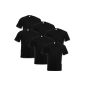 6 Fruit of the Loom T-shirt round neck black 6-Pack ML XL XXL 100% cotton