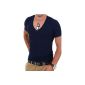 MT Styles - BS-500 - T-shirt with deep V-neck (Clothing)