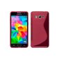 Silicone Case for Samsung Galaxy Grand Prime - Hot Pink S-Style - Cover Cubierta PhoneNatic ​​+ protection film (Electronics)