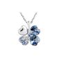 The Premium ® Pendant made with CRYSTALLIZED ™ Swarovski Elements clover Sapphire Light (Jewelry)