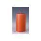 Pillar candles Coral 15 x 5 cm, 12 pieces