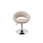 ARMCHAIR / kitchen chair in CAPPUCCINO / khaki, artificial leather, height adjustable bar chair, model no. 0276