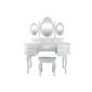 Vanity dressing table Mari, 3 levels - 3 swivel, 6 drawers, white