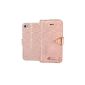 MOONCASE Protection Cover Case Shell Flip Leather Case Cover for Apple iPhone 4 4G 4S Pink (Electronics)