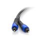 deleyCON Premium HQ Optical Audio Cable - 2x Toslink plug - [2m] - Digital optical fiber cable (electronics)
