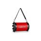 ONEconcept Dr. Red Boom Mobile 2.1 Bluetooth Speaker Speaker for hanging with strap on the go (USB-SD slot, AUX, FM radio, battery operation) Red (Electronics)