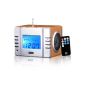 August MB300 - Clock radio - MP3 player / stereo - Clock radio - AUX input / card reader / USB input / 2x3W speakers / Built-in Rechargeable Battery (Electronics)
