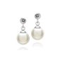 Rafaela Donata Ladies Earrings Classic Collection 925 sterling silver cubic zirconia white South Sea shell pearl 60,837,043 (jewelry)